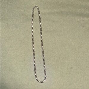 15.5” Sterling Silver Pearl Necklace